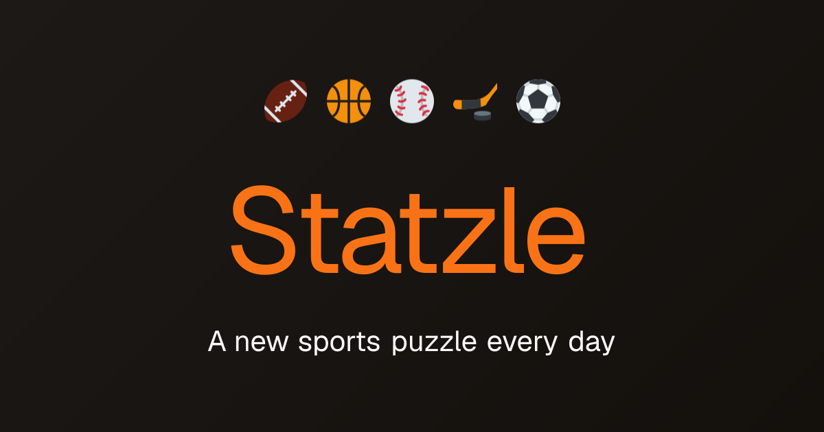 Statzle - a free daily sports guessing game (7 leagues, 8 modes), built solo logo